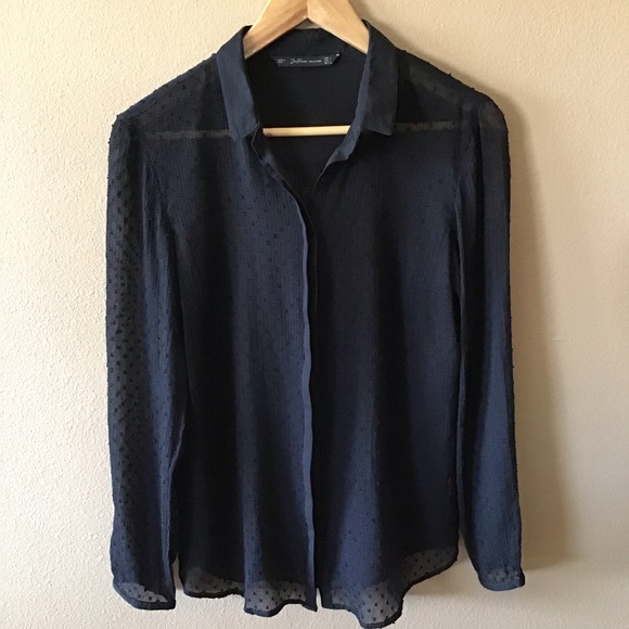 Zara Tops - ❌SOLD❌Zara Sheer Blouse
